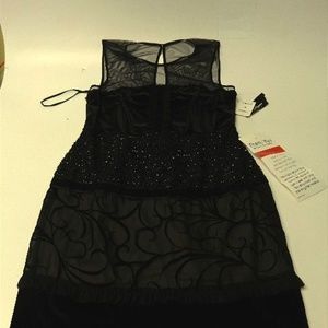 SL Fashions Sz 14 Sheer Yoke Sheath Dress